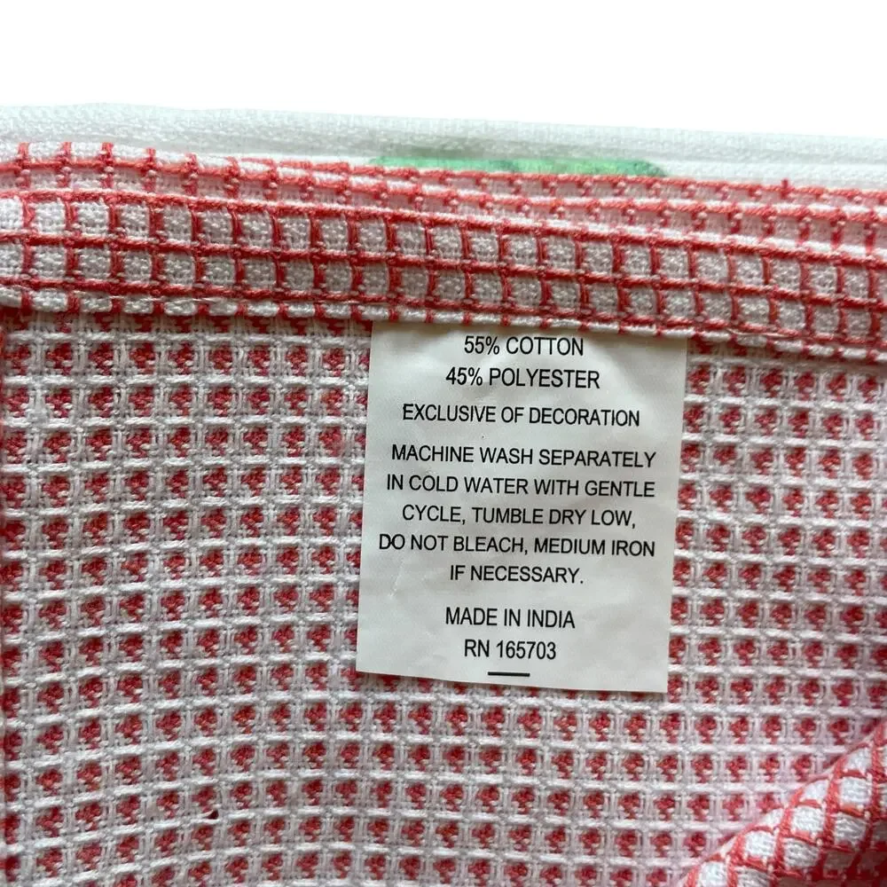 Macaroon Kitchen Towels 18x28 Pop of Color Set of 3 by Mireille Designs NEW